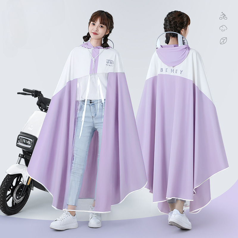 Cycling Rain Jacket Commute - Chubasquero portátil para bicicleta, impermeable transparente
