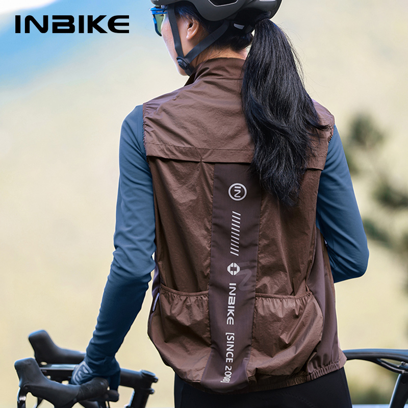 Cycling Rain Jacket Commute - INBIKE-Chaleco de ciclismo sin mangas para