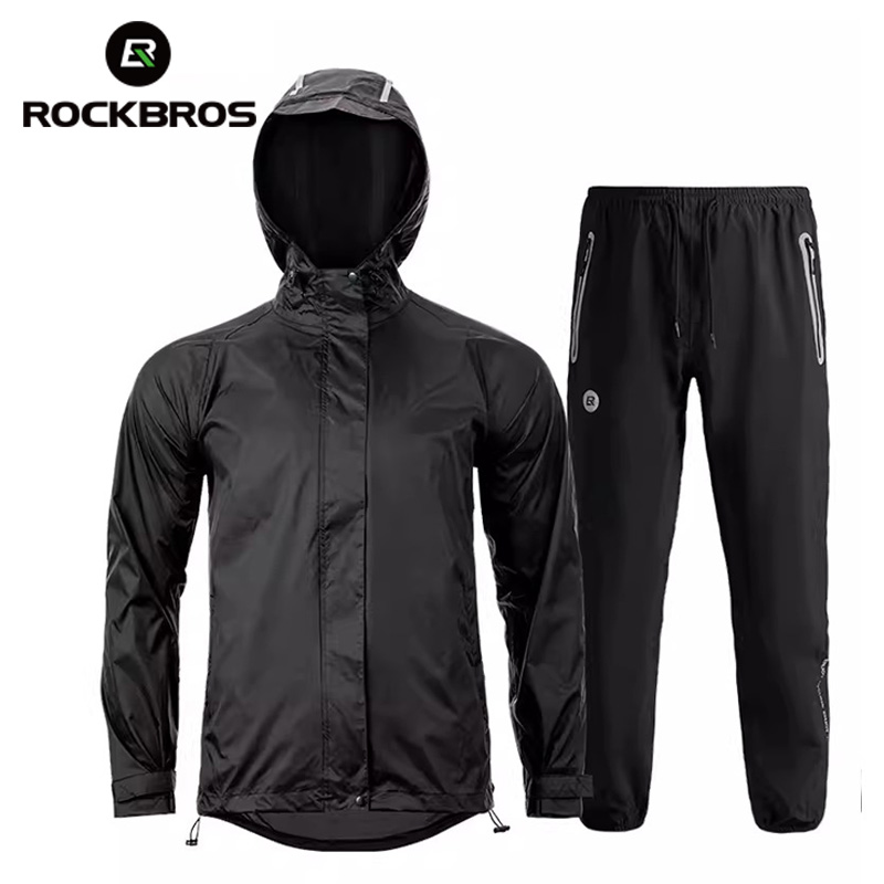 Cycling Rain Jacket Commute - ROCKBROS-chubasquero impermeable para ciclismo, chaqueta reflectante