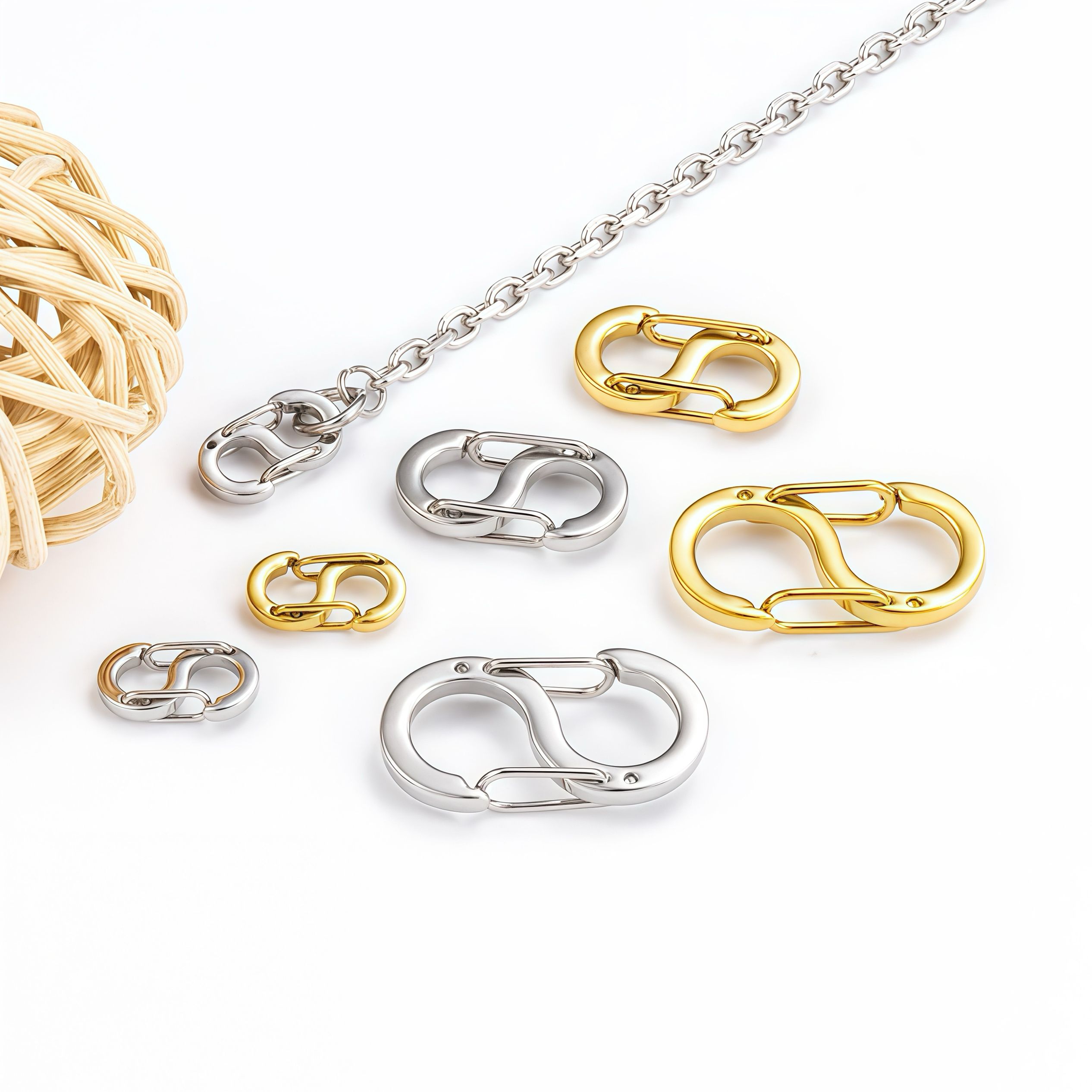 Chain Lock Combination - Llavero Super Mini de acero inoxidable