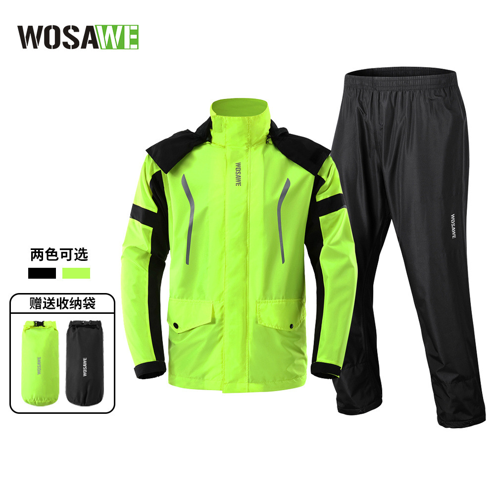 Cycling Rain Jacket Commute - Traje de Ciclismo Impermeable WOSAWE para