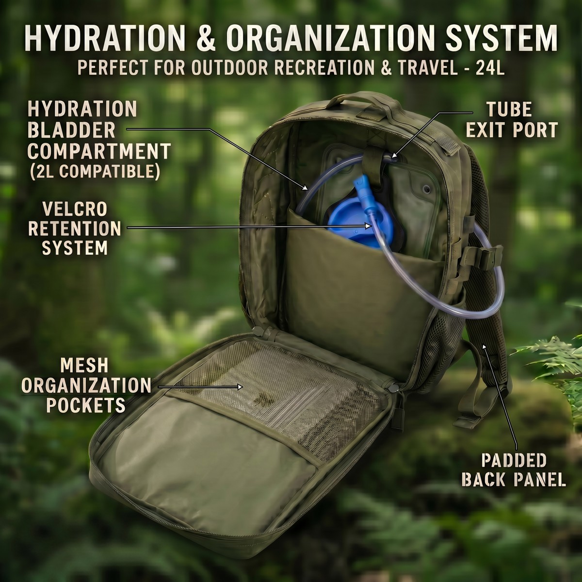 Mochila Táctica Molle de 24L p - Cycling Commute Distance reseña y precio