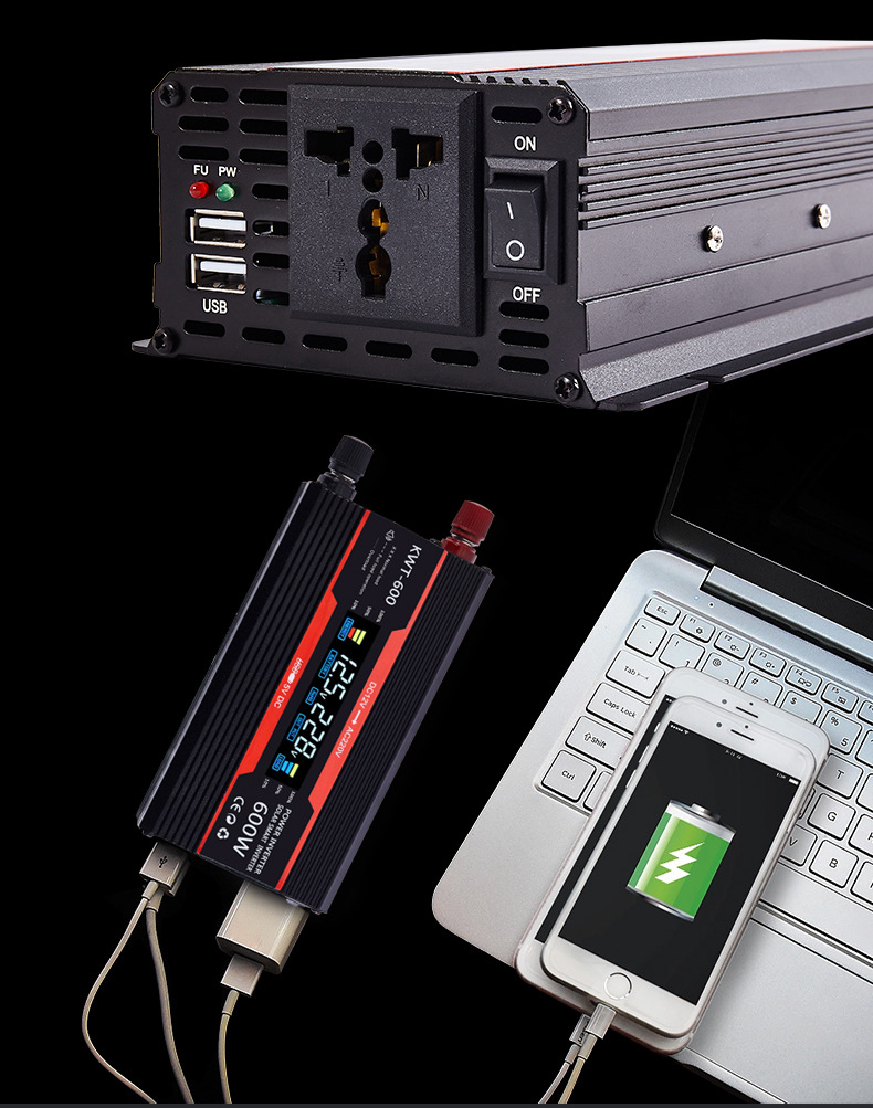 Inversor Solar de 12v, 220v, 6 - Usb Charger Dynamo reseña y precio