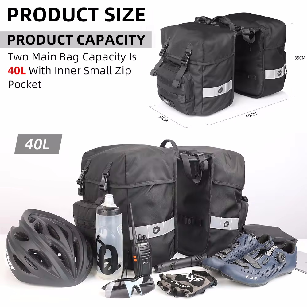 Bolsa de Bicicleta de 40L, 2 e - Panniers Waterproof Rear reseña y precio