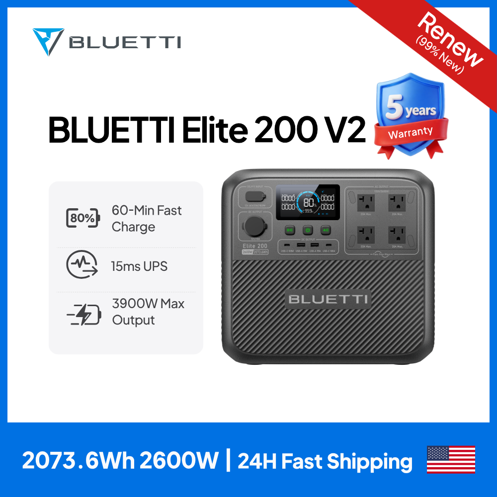 【Renew】BLUETTI Elite 200 V2 Es - Usb Charger Dynamo reseña y precio