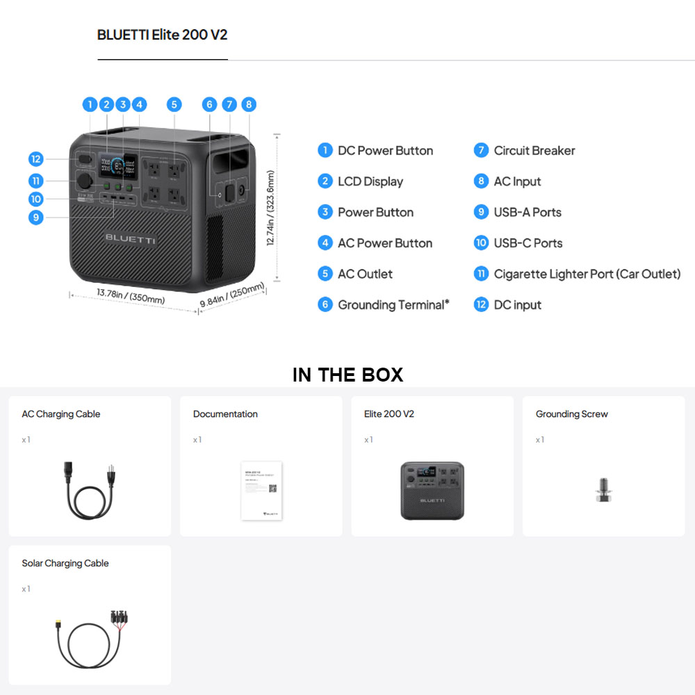 【Renew】BLUETTI Elite 200 V2 Es - Usb Charger Dynamo reseña y precio