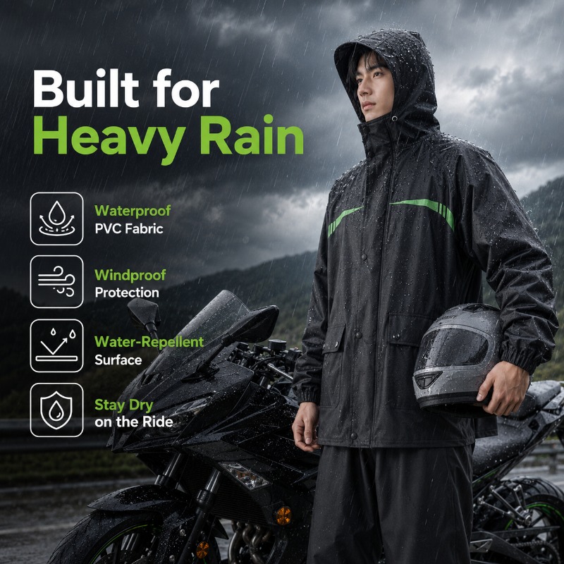 Traje Impermeable de Ciclismo  - Cycling Rain Jacket Commute reseña y precio